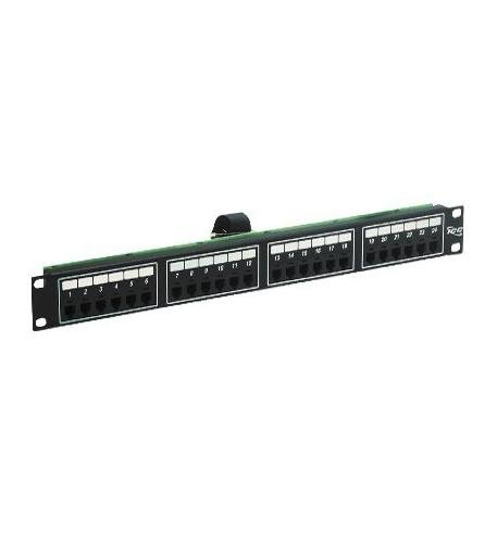 PATCH PANEL,F/TELCO,8P2C,24-PORT,1RM