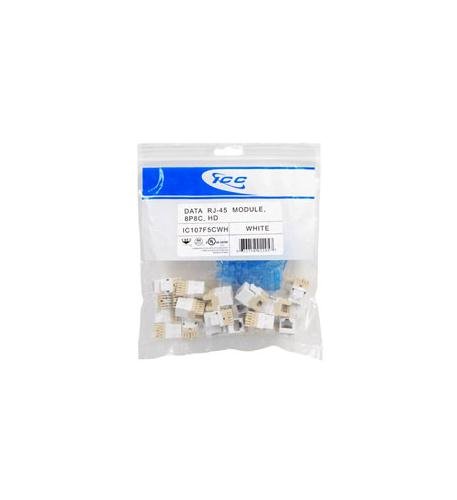 MODULE, CAT 5e, HD, 25 PK, WHITE