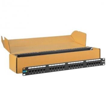 PATCH PANEL, CAT 6, 24-PORT, 1 RMS, 6 PK