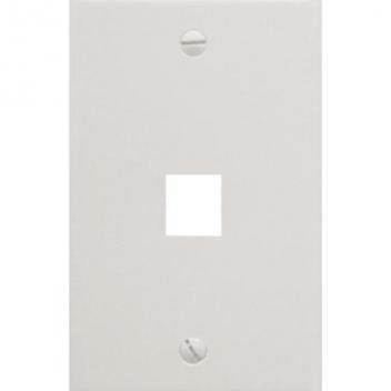 FACEPLATE, FLAT, 1-GANG, 1-PORT, WHITE