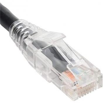 PATCH CORD,CAT 6, CLEAR BOOT,7',10PK,BK