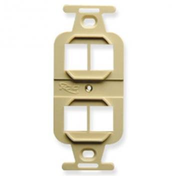 INSERT, ELECTRICAL, HD, 4-PORT, IVORY