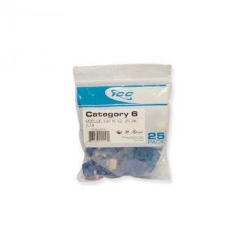 MODULE, CAT 6, EZ, 25 PK, BLUE