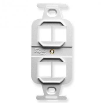 INSERT, ELECTRICAL, HD, 4-PORT, WHITE