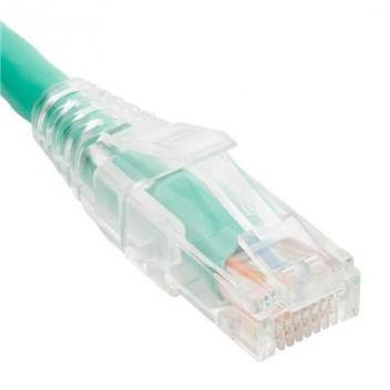 PATCH CORD CAT6 CLEAR BOOT 1' GREEN