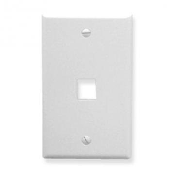 FACEPLATE, OVERSIZED, 1-PORT, WHITE